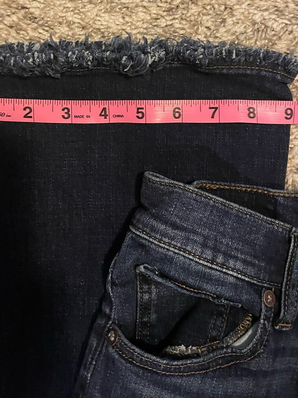 Aeropostale Dark Blue Distressed High Rise Flare Jeans - Women's 00 S - Picture 7 of 8